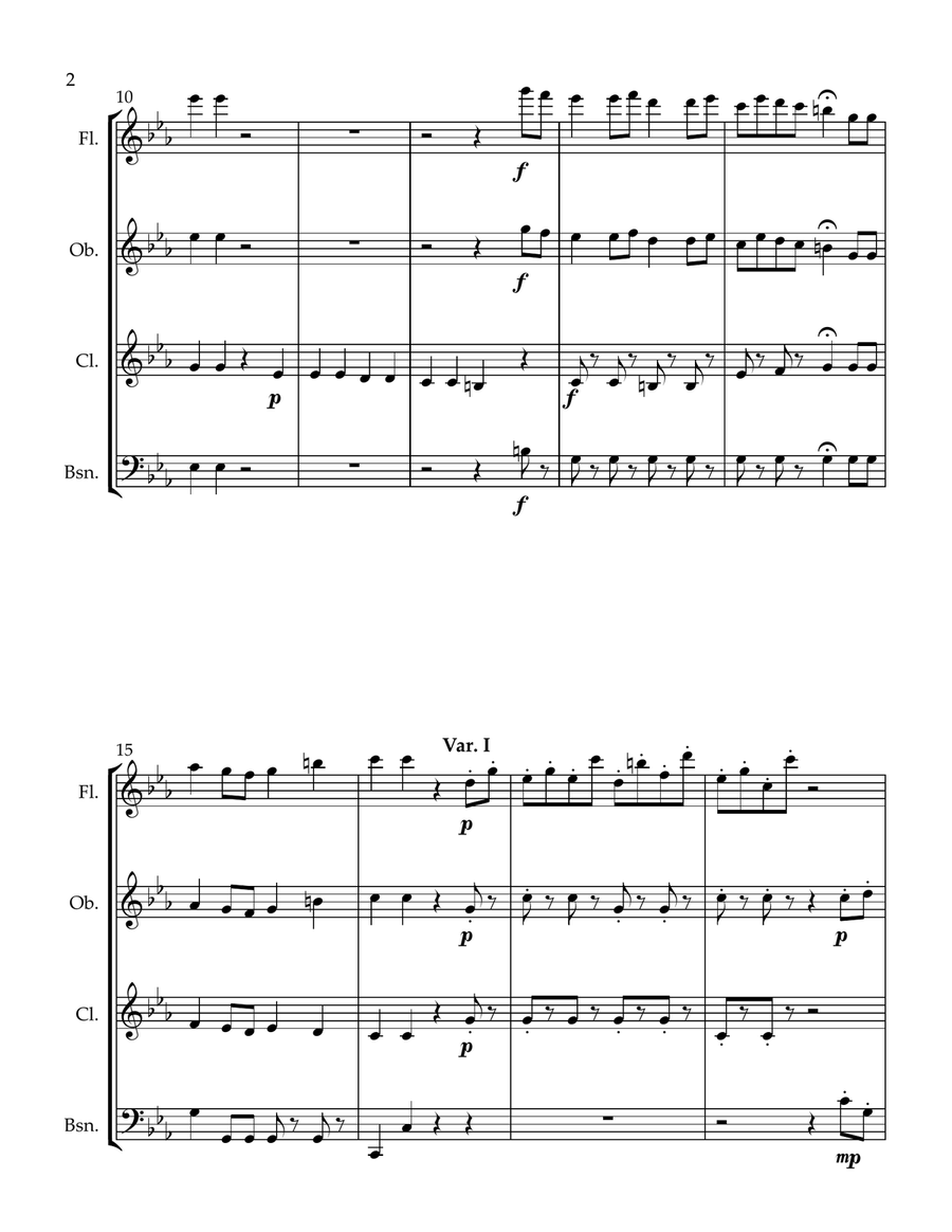Air Ecossais op. 105 No. 2 Woodwind Quartet scores gallery preview page 2