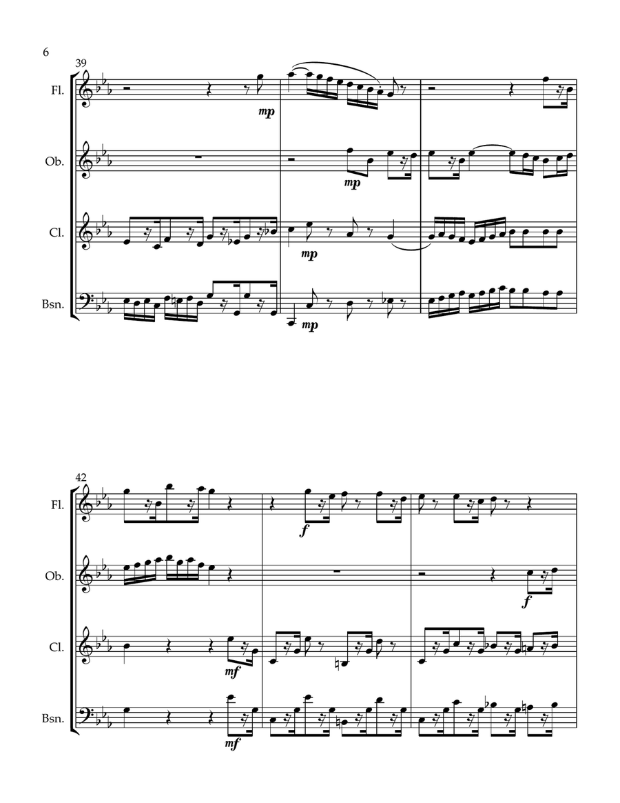 Air Ecossais op. 105 No. 2 Woodwind Quartet scores gallery preview page 6