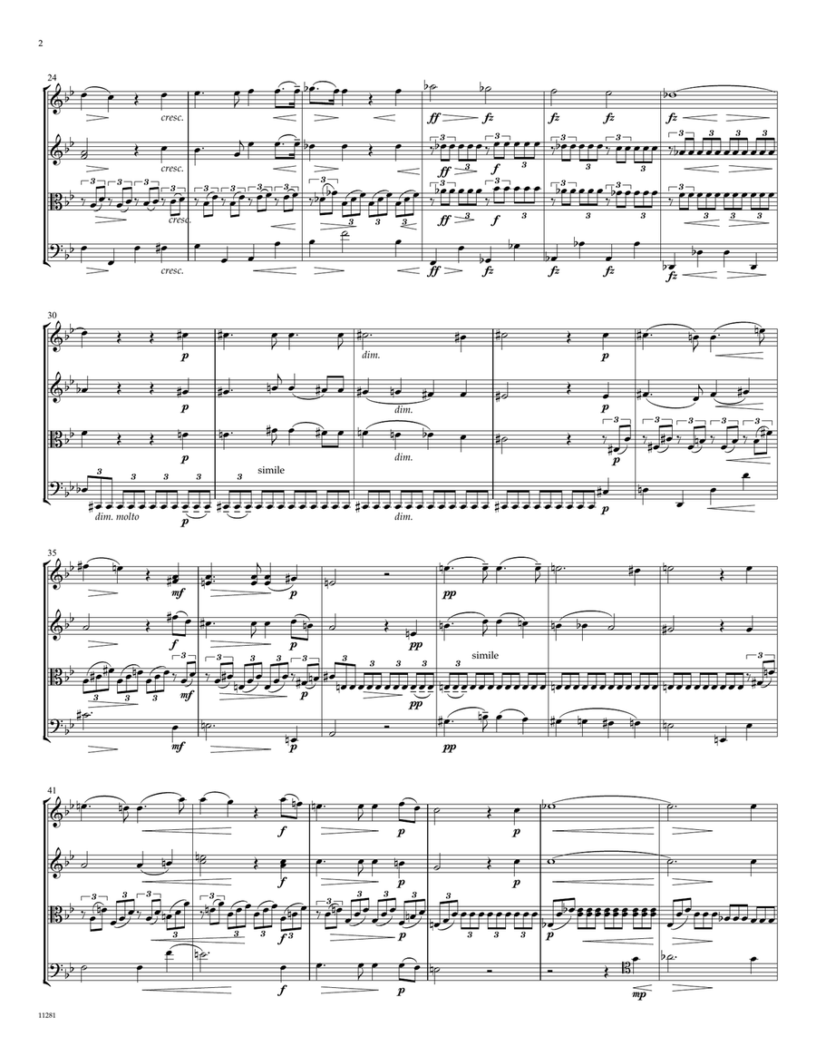 Two Psalm Settings by Franz Schubert String Quartet scores gallery preview page 2