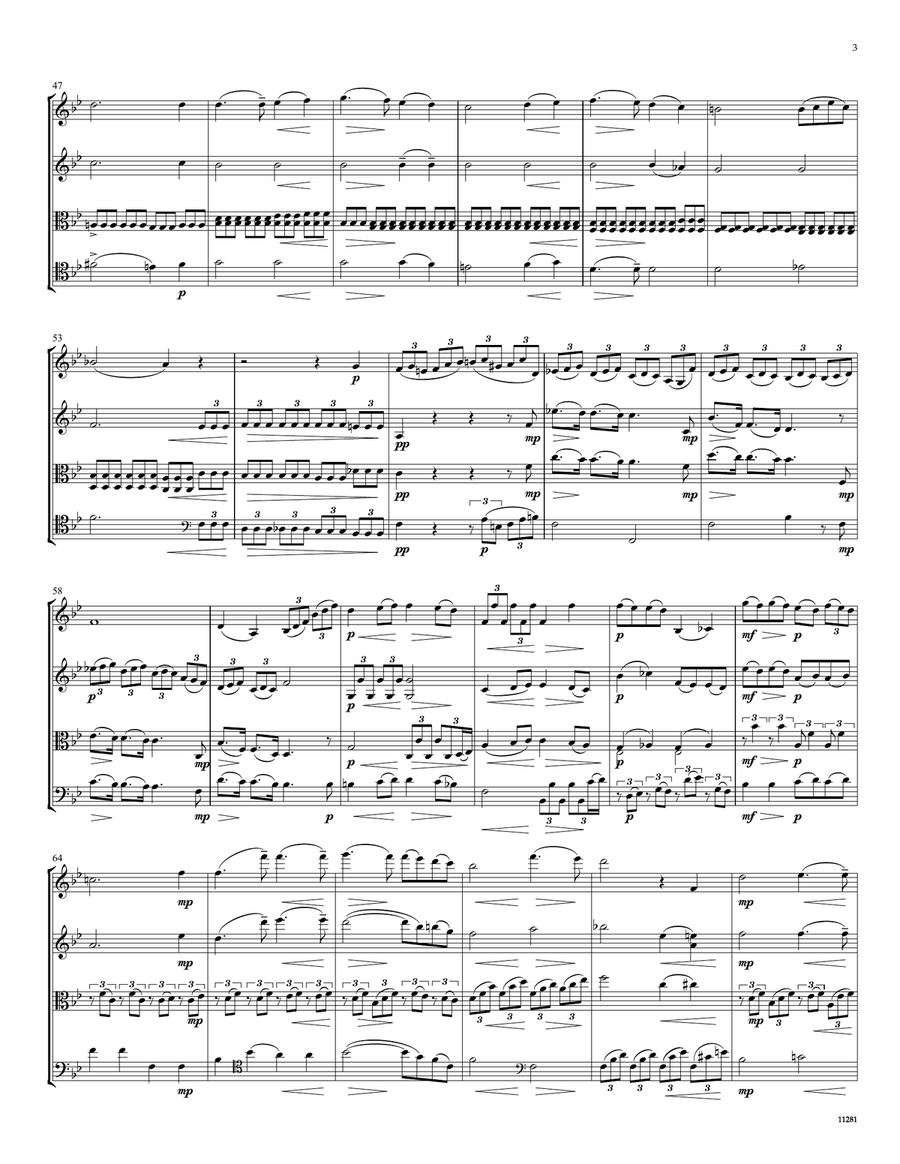 Two Psalm Settings by Franz Schubert String Quartet scores gallery preview page 3