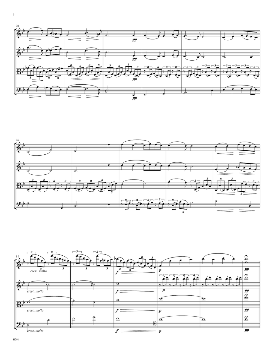Two Psalm Settings by Franz Schubert String Quartet scores gallery preview page 4