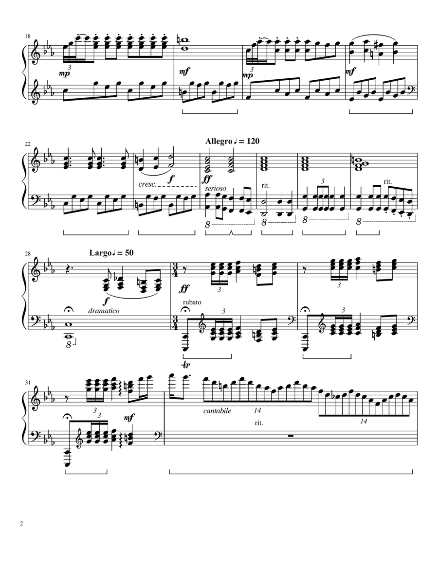 Ballade No. 1 in C Minor Piano Solo scores gallery preview page 2