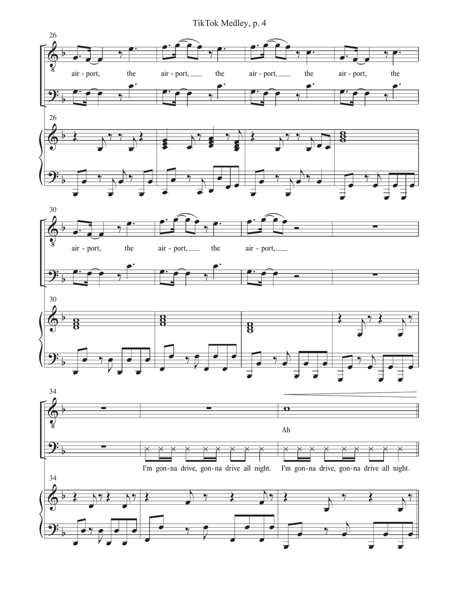 Medley: Apple with Kings & Queens and Abracadabra TTBB scores gallery preview page 4
