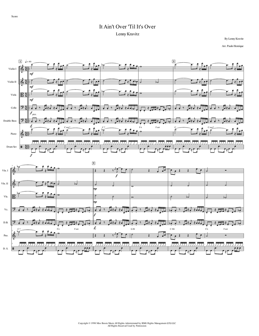It Ain't Over 'til It's Over String Orchestra scores gallery preview page 2