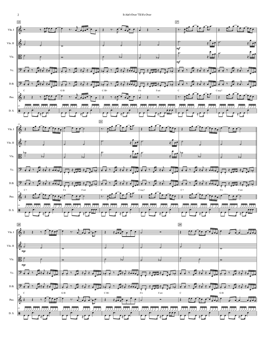 It Ain't Over 'til It's Over String Orchestra scores gallery preview page 3