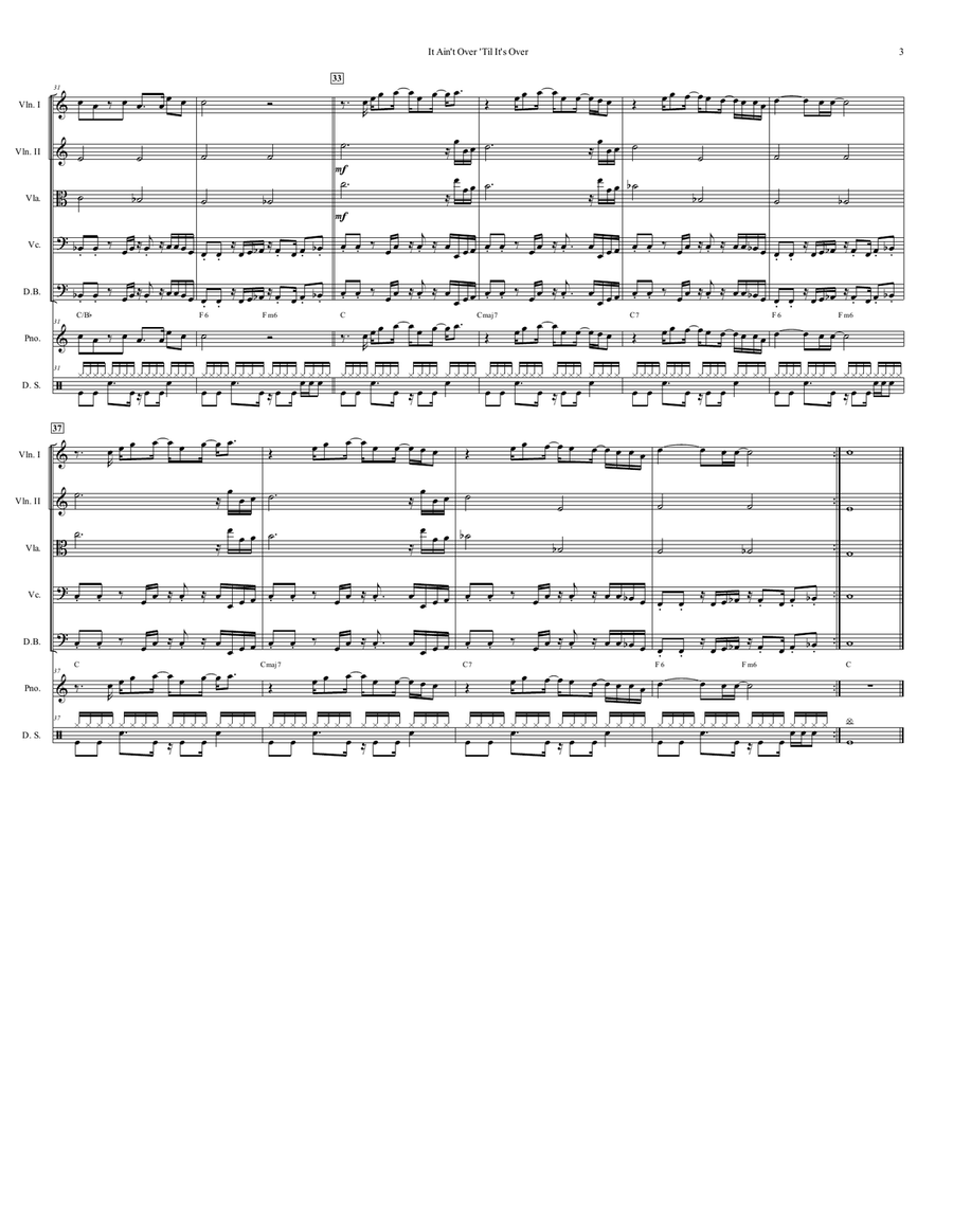 It Ain't Over 'til It's Over String Orchestra scores gallery preview page 4