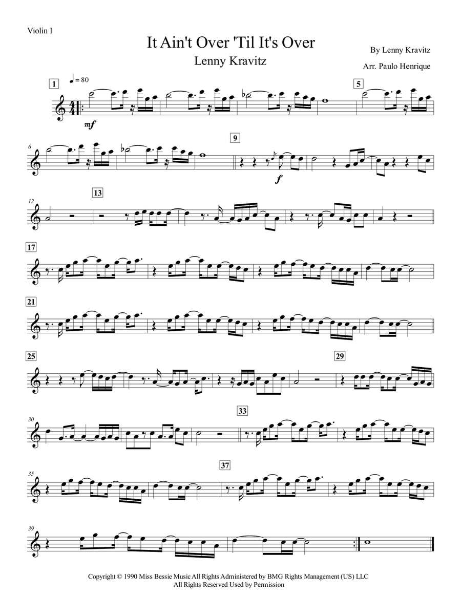 It Ain't Over 'til It's Over String Orchestra scores gallery preview page 5
