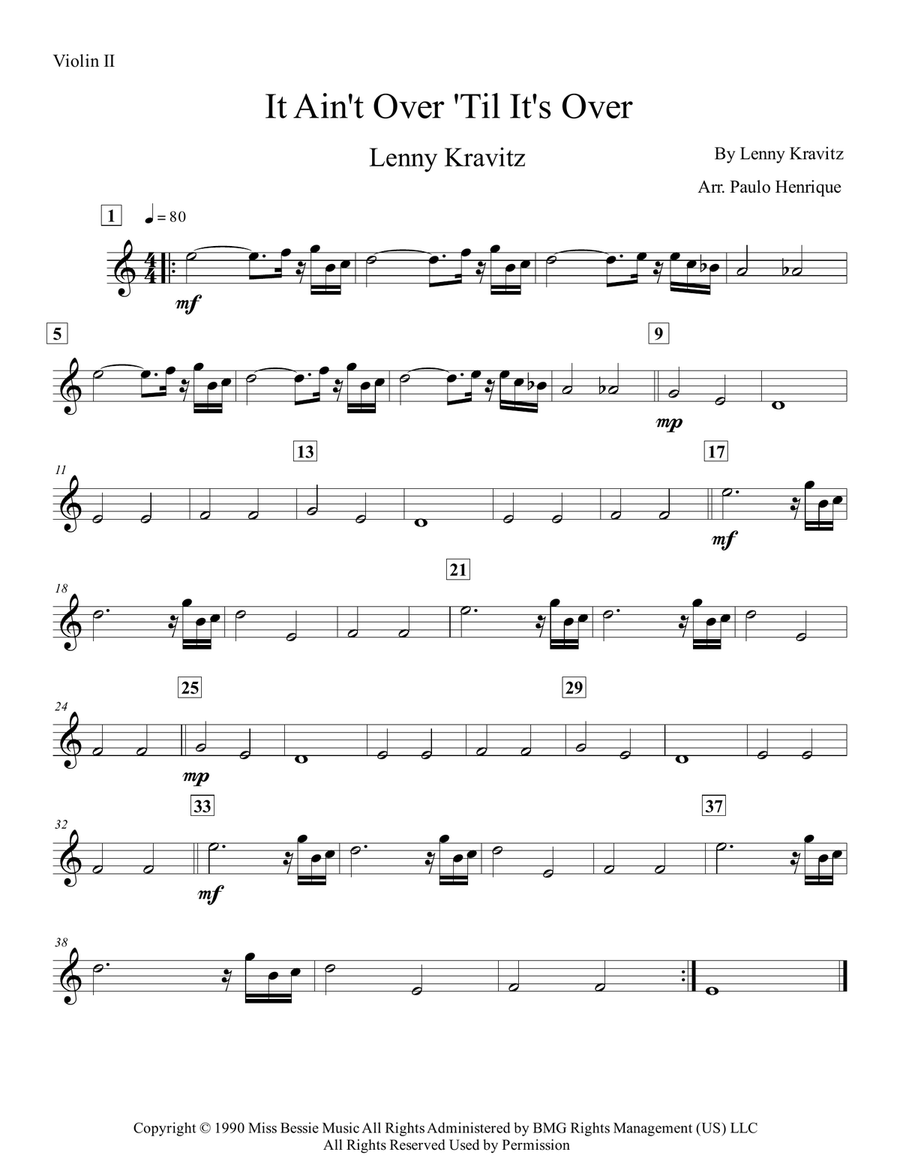 It Ain't Over 'til It's Over String Orchestra scores gallery preview page 6