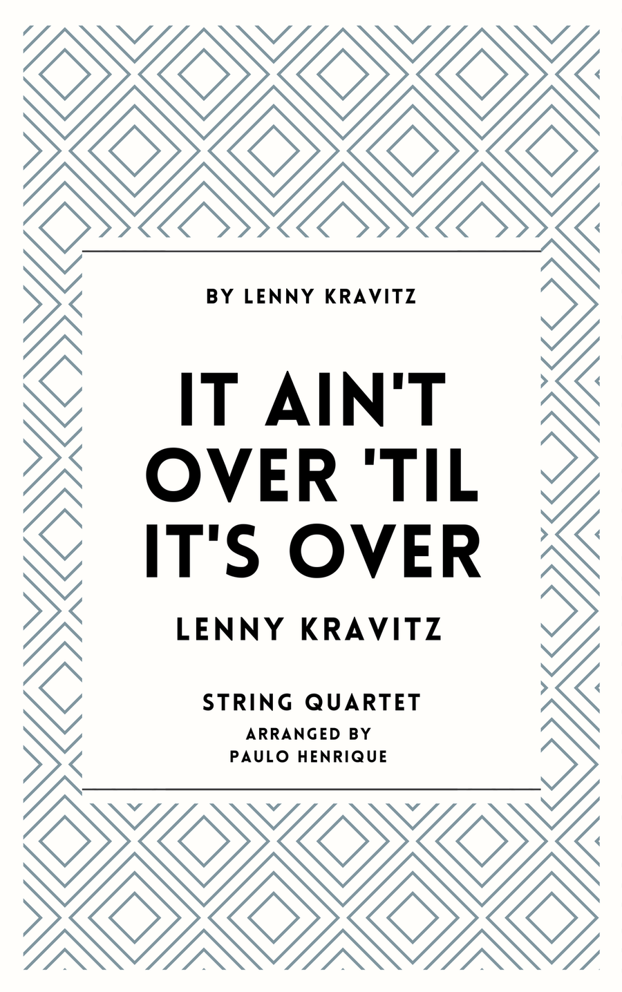 It Ain't Over 'til It's Over String Quartet scores gallery preview page 1