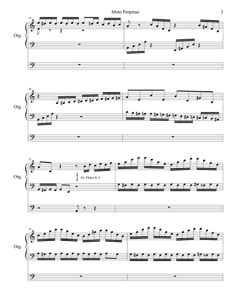 Moto Perpetuo (Für Elisa) Organ Solo scores gallery preview page 3