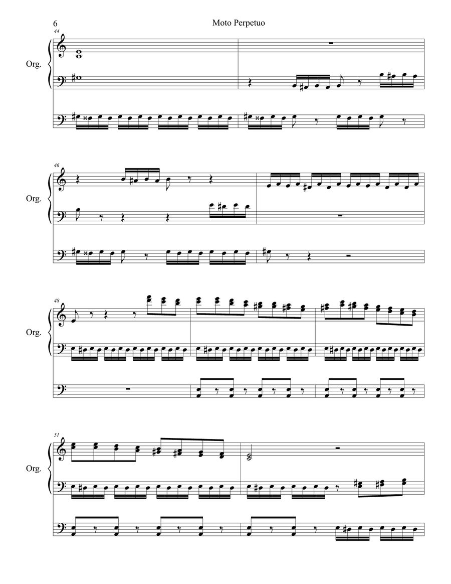 Moto Perpetuo (Für Elisa) Organ Solo scores gallery preview page 6