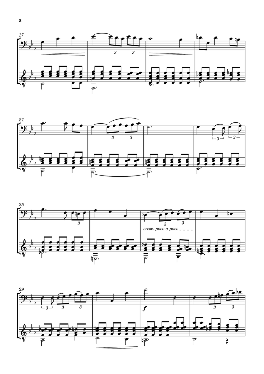 APRÉS UN RÊVE [GABRIEL FAURÉ] FOR CELLO AND GUITAR String Duet scores gallery preview page 3