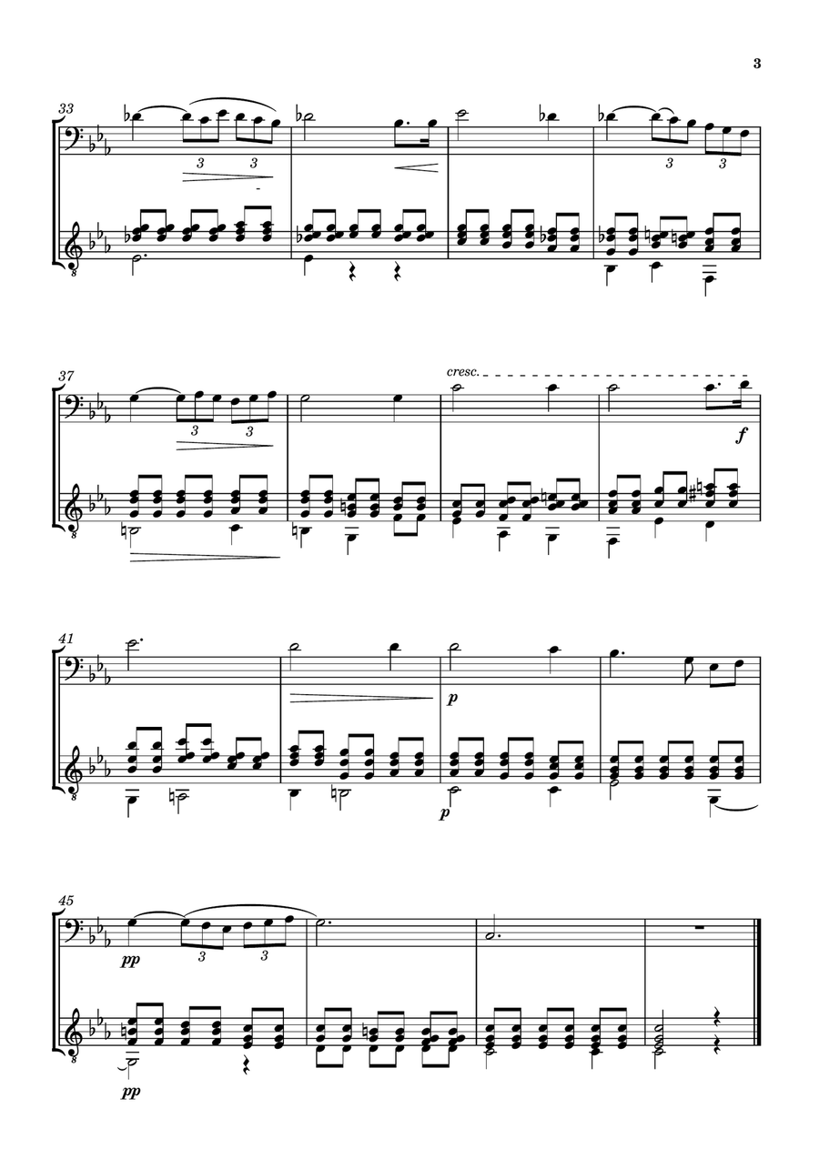 APRÉS UN RÊVE [GABRIEL FAURÉ] FOR CELLO AND GUITAR String Duet scores gallery preview page 4