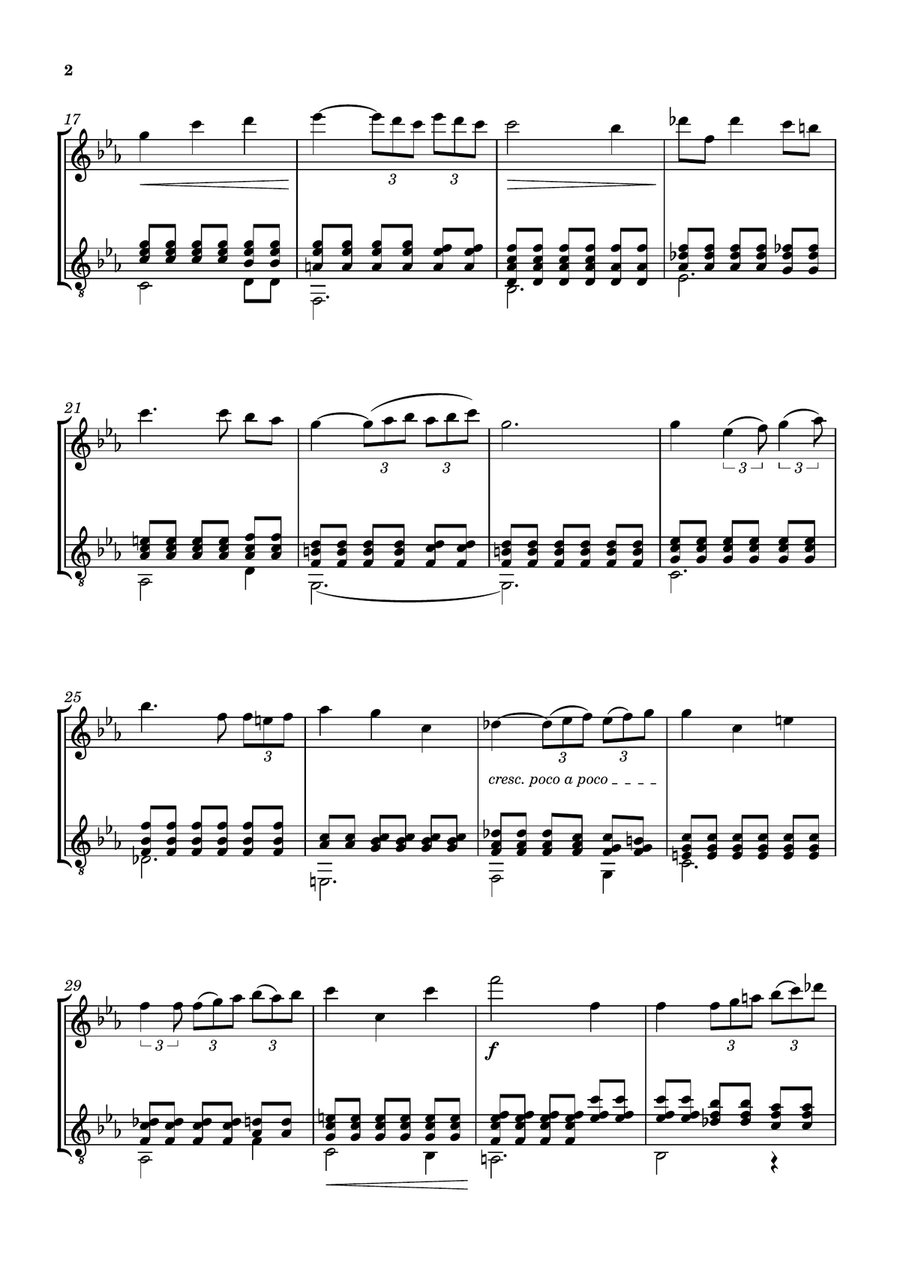 APRÉS UN RÊVE [GABRIEL FAURÉ] FOR FLUTE AND GUITAR Flute scores gallery preview page 3