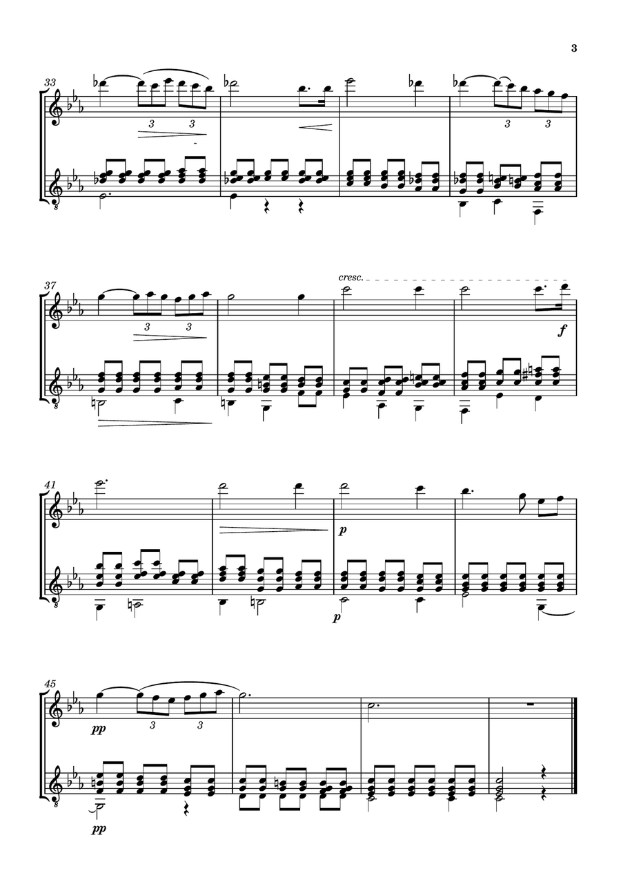 APRÉS UN RÊVE [GABRIEL FAURÉ] FOR FLUTE AND GUITAR Flute scores gallery preview page 4