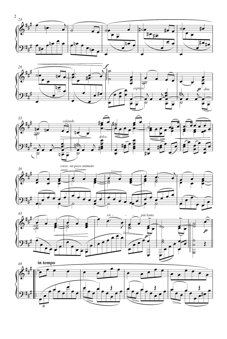 Intermezzo Op.118 No.2 - Johannes Brahms Piano Solo scores gallery preview page 2