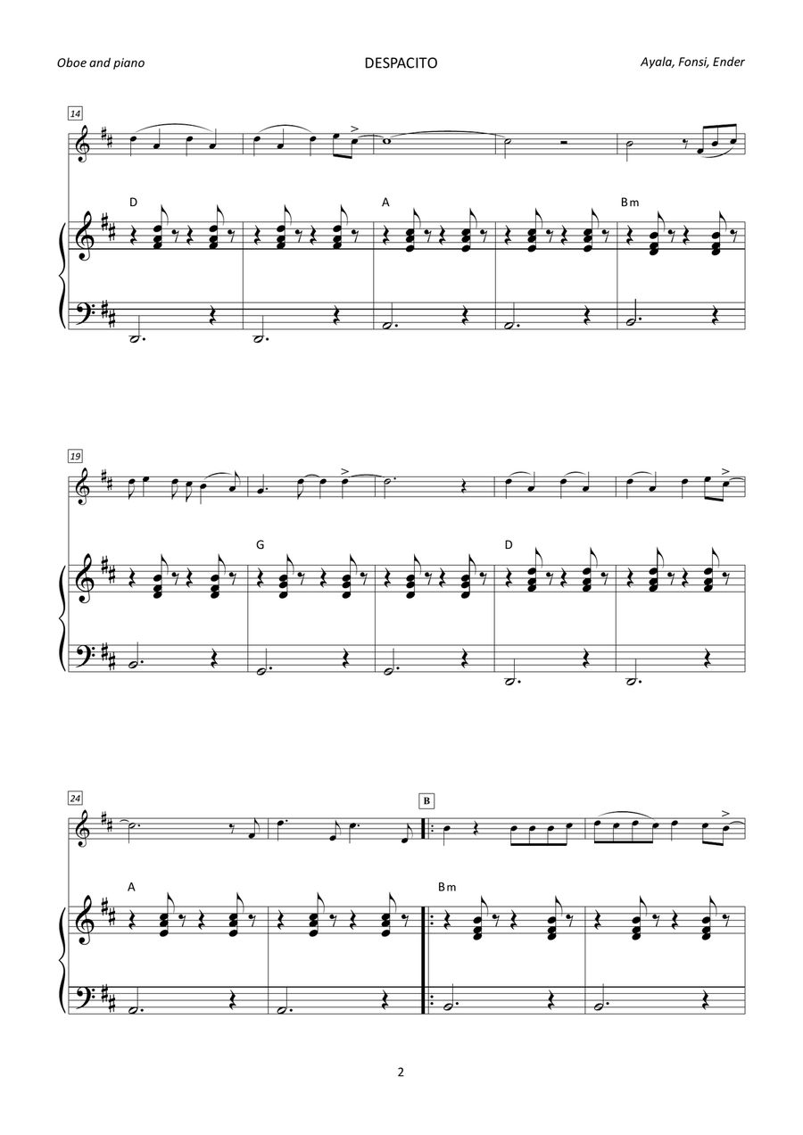 Despacito Despacito Piano scores gallery preview page 2