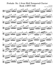 Prelude No. 1 from Well Tempered Clavier Book 1 BWV 846 solo viola