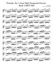 Prelude No. 1 from Well Tempered Clavier Book 1 BWV 846 solo violin