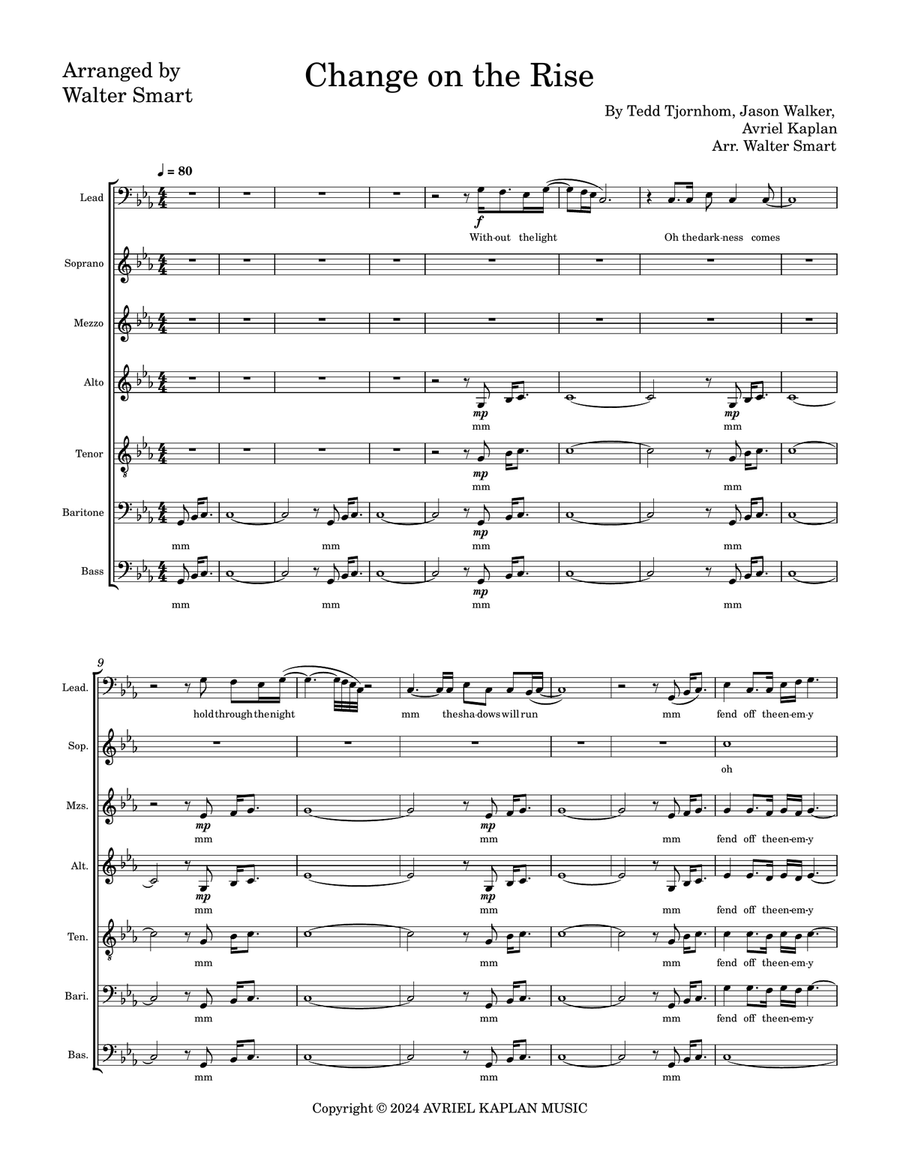 Change On The Rise Change On The Rise A Cappella scores gallery preview page 1