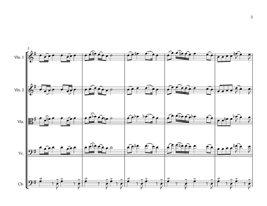 Turkmen National Anthem for String Orchestra String Orchestra scores gallery preview page 3