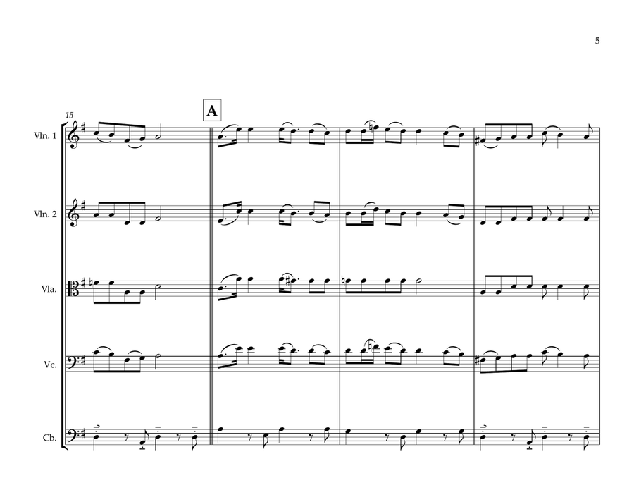 Turkmen National Anthem for String Orchestra String Orchestra scores gallery preview page 5