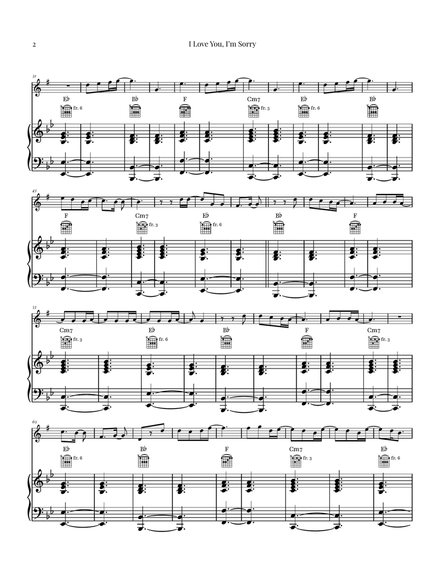 I Love You, I'm Sorry Alto Saxophone scores gallery preview page 2