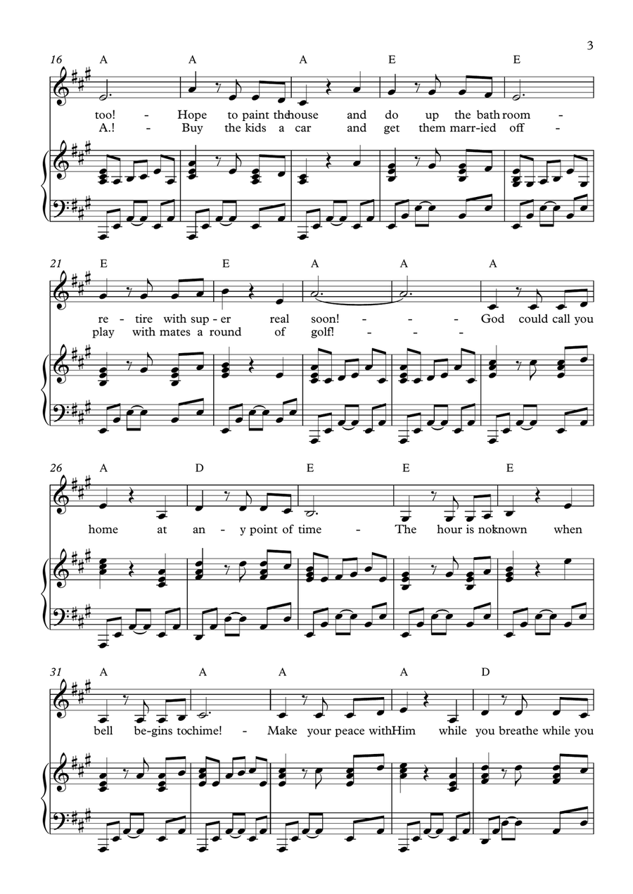 God Could Call You Home God Could Call You Home Piano, Vocal scores gallery preview page 3