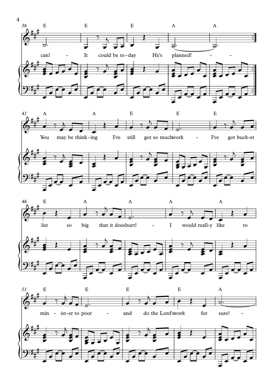 God Could Call You Home God Could Call You Home Piano, Vocal scores gallery preview page 4