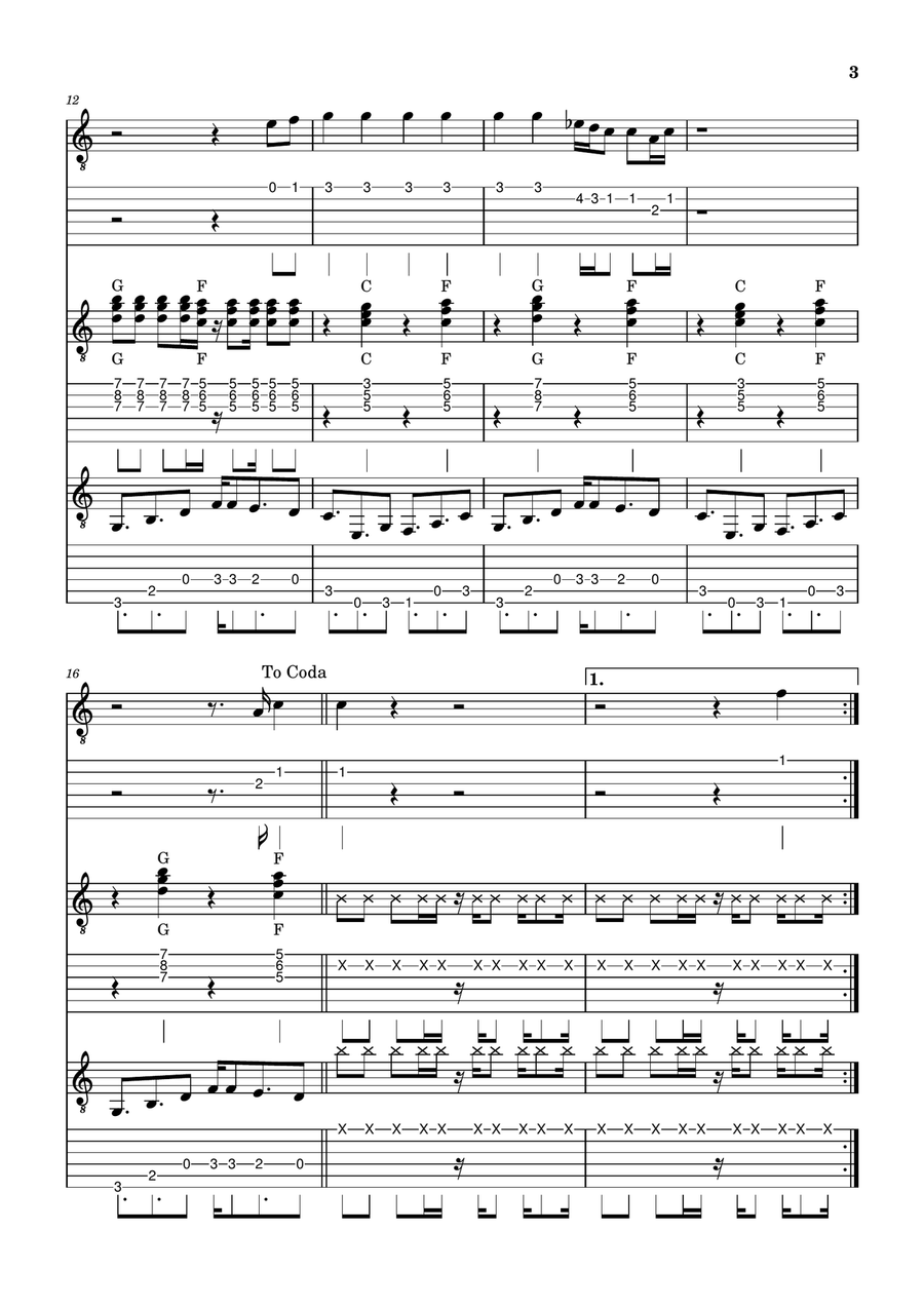 Soul Limbo Guitar Ensemble scores gallery preview page 3