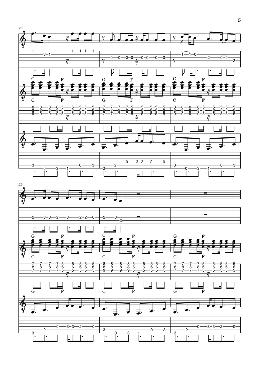 Soul Limbo Guitar Ensemble scores gallery preview page 5