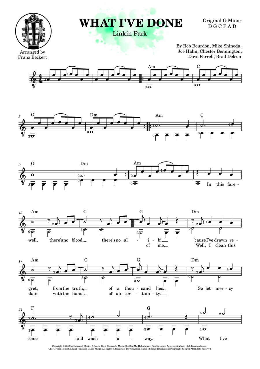 What I've Done What I've Done Acoustic Guitar scores gallery preview page 6