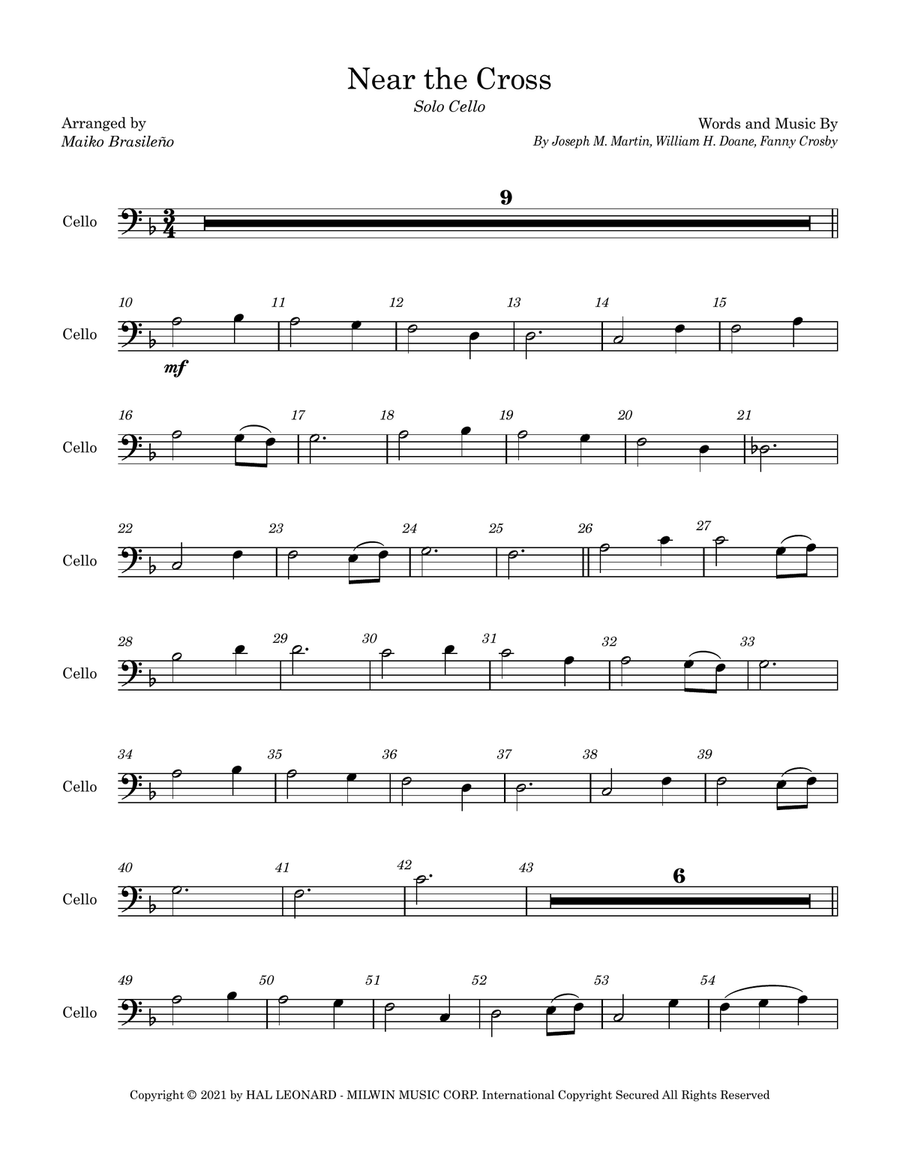 Near The Cross Of Jesus Piano scores gallery preview page 1