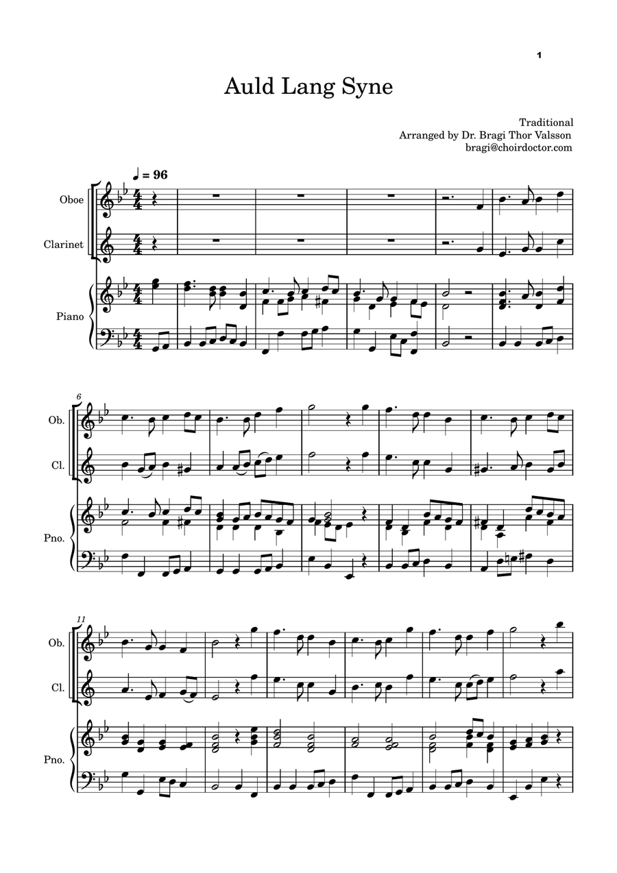 Five Christmas Songs for Clarinet and Oboe - volume 3 Woodwind Duet scores gallery preview page 2