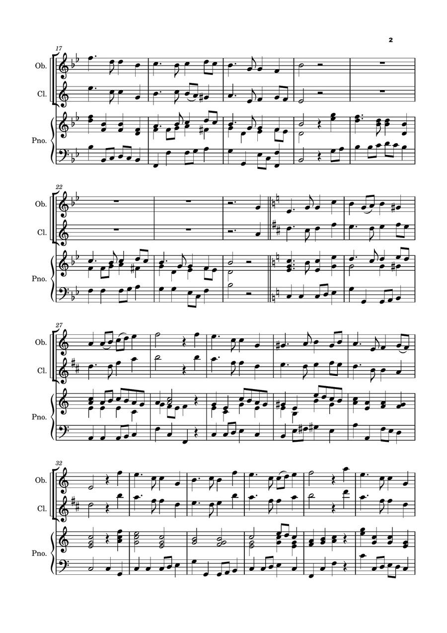 Five Christmas Songs for Clarinet and Oboe - volume 3 Woodwind Duet scores gallery preview page 3