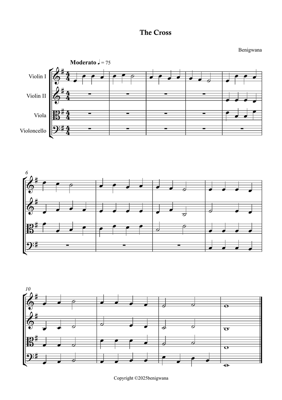 The Cross String Quartet scores gallery preview page 1