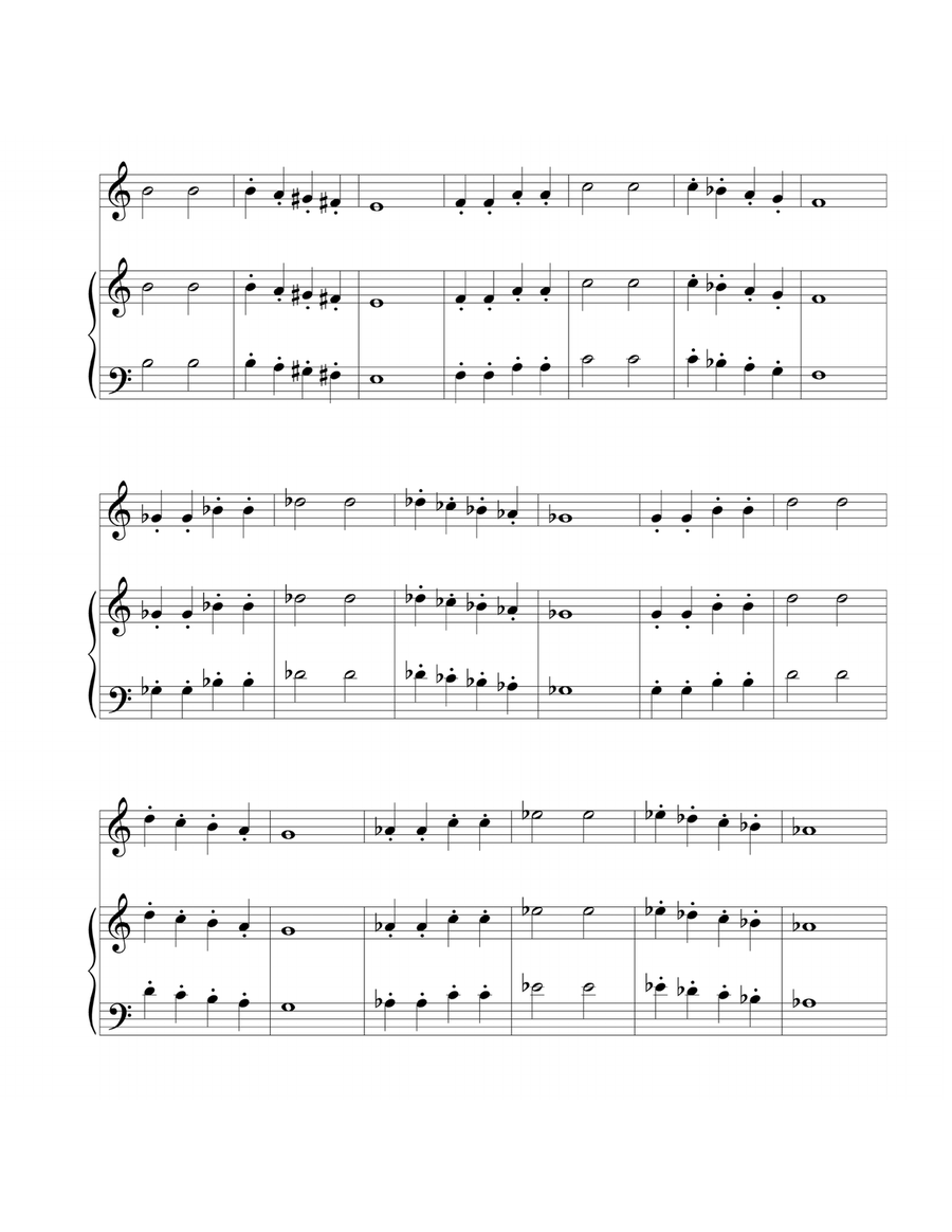 Vocal Staccato Exercise Vocal Staccato Exercise A Cappella scores gallery preview page 2