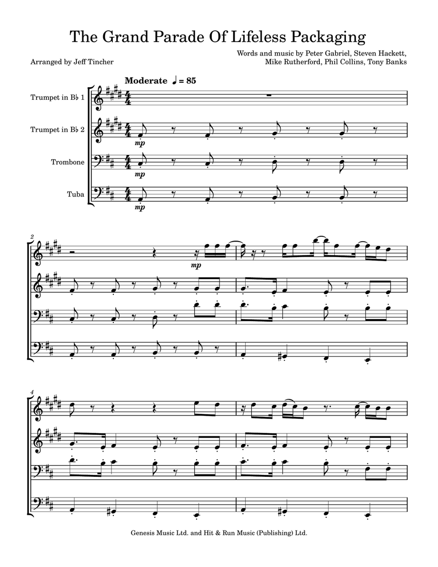 The Grand Parade Of Lifeless Packaging Brass Quartet scores gallery preview page 2