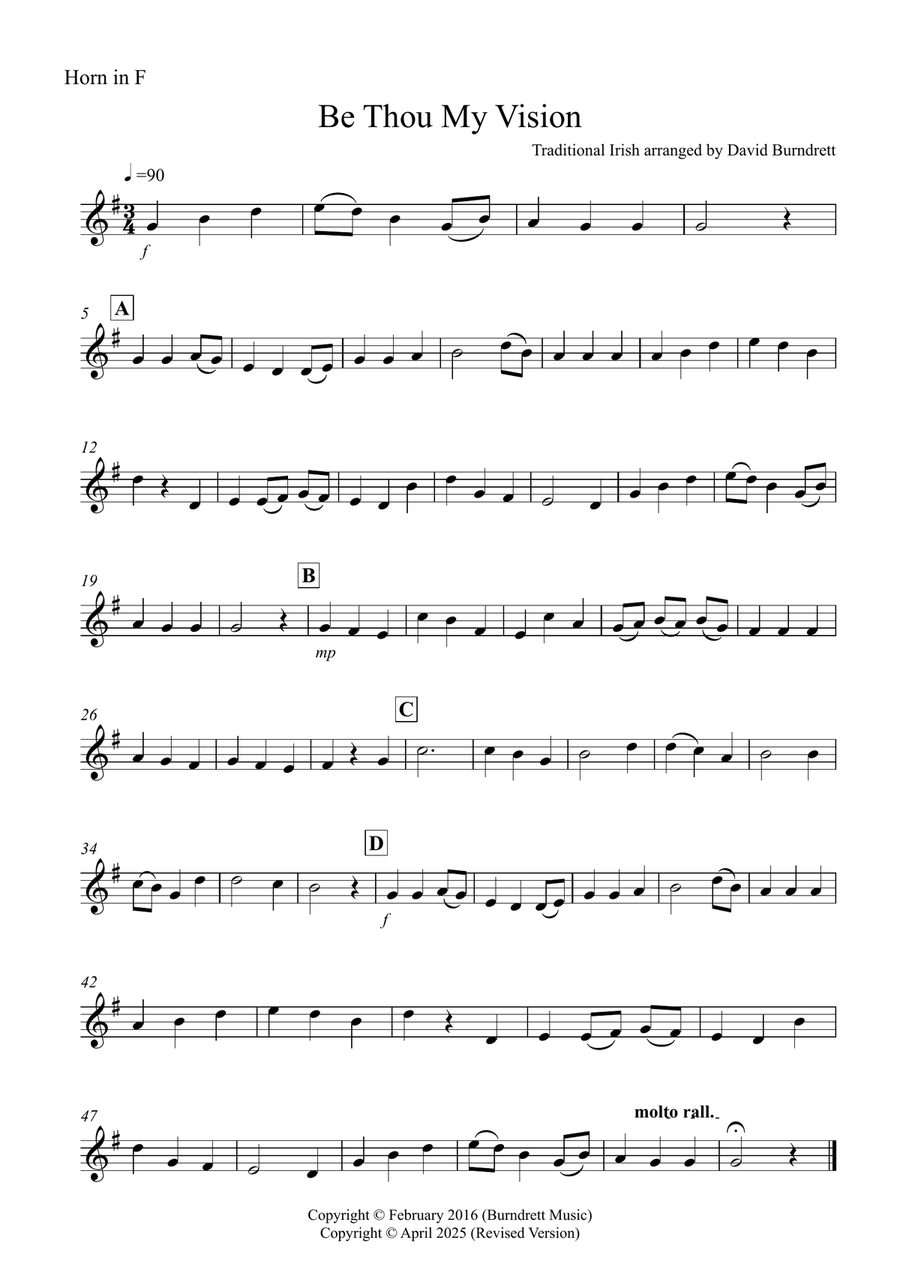 Be Thou My Vision for Horn and Bassoon Duet Woodwind Duet scores gallery preview page 4