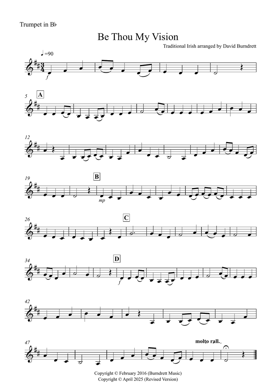 Be Thou My Vision for Trumpet and Bassoon Duet Bassoon scores gallery preview page 4