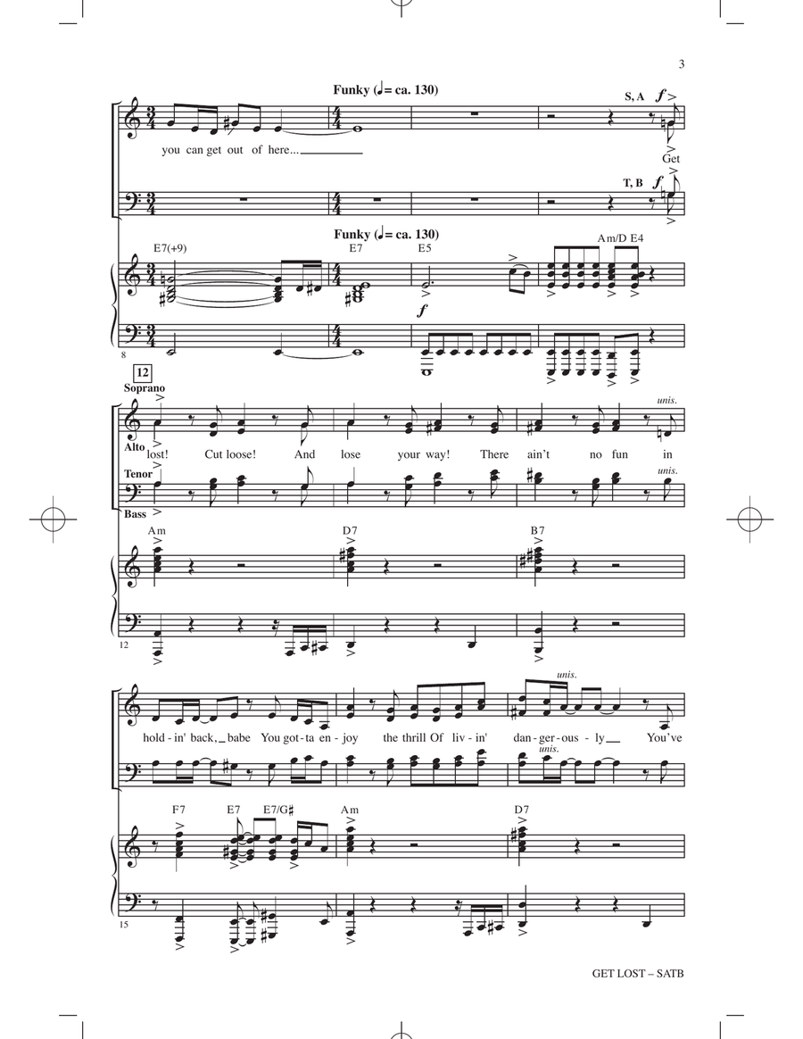 Get Lost (from Moana 2) (arr. Mark Brymer) 4-Part scores gallery preview page 2