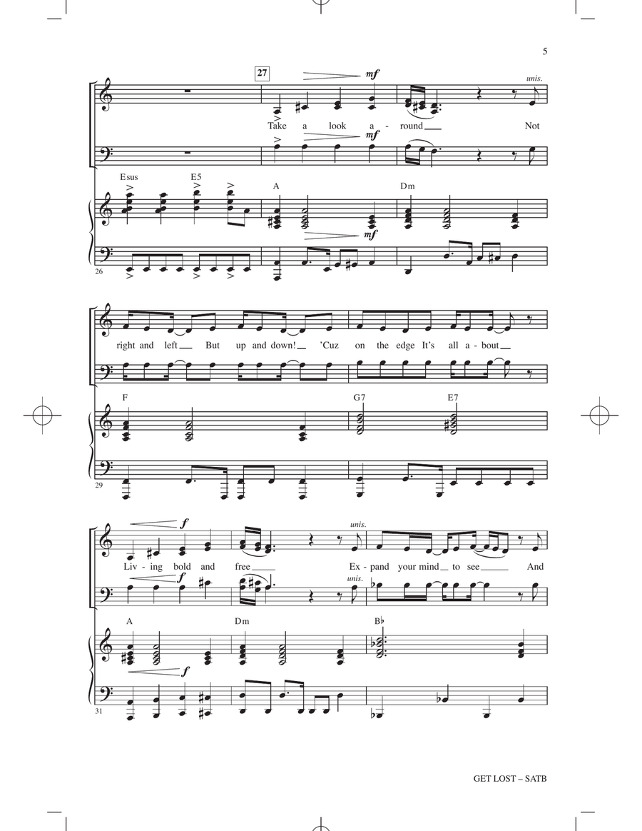 Get Lost (from Moana 2) (arr. Mark Brymer) 4-Part scores gallery preview page 4