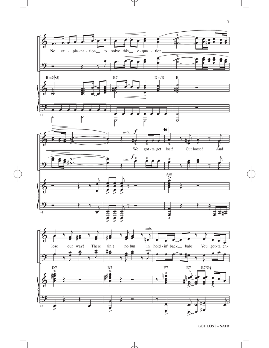 Get Lost (from Moana 2) (arr. Mark Brymer) 4-Part scores gallery preview page 6