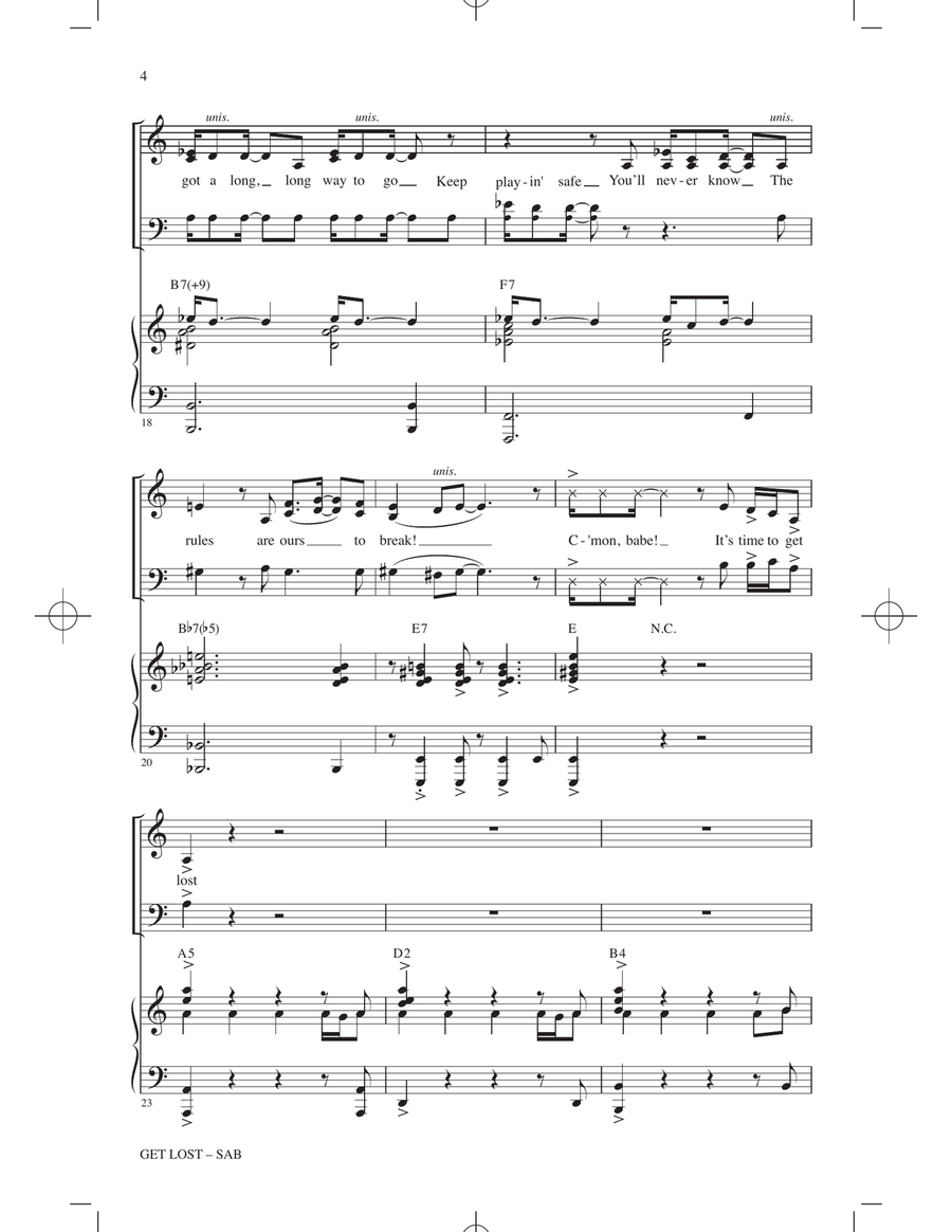 Get Lost (from Moana 2) (arr. Mark Brymer) 3-Part scores gallery preview page 3