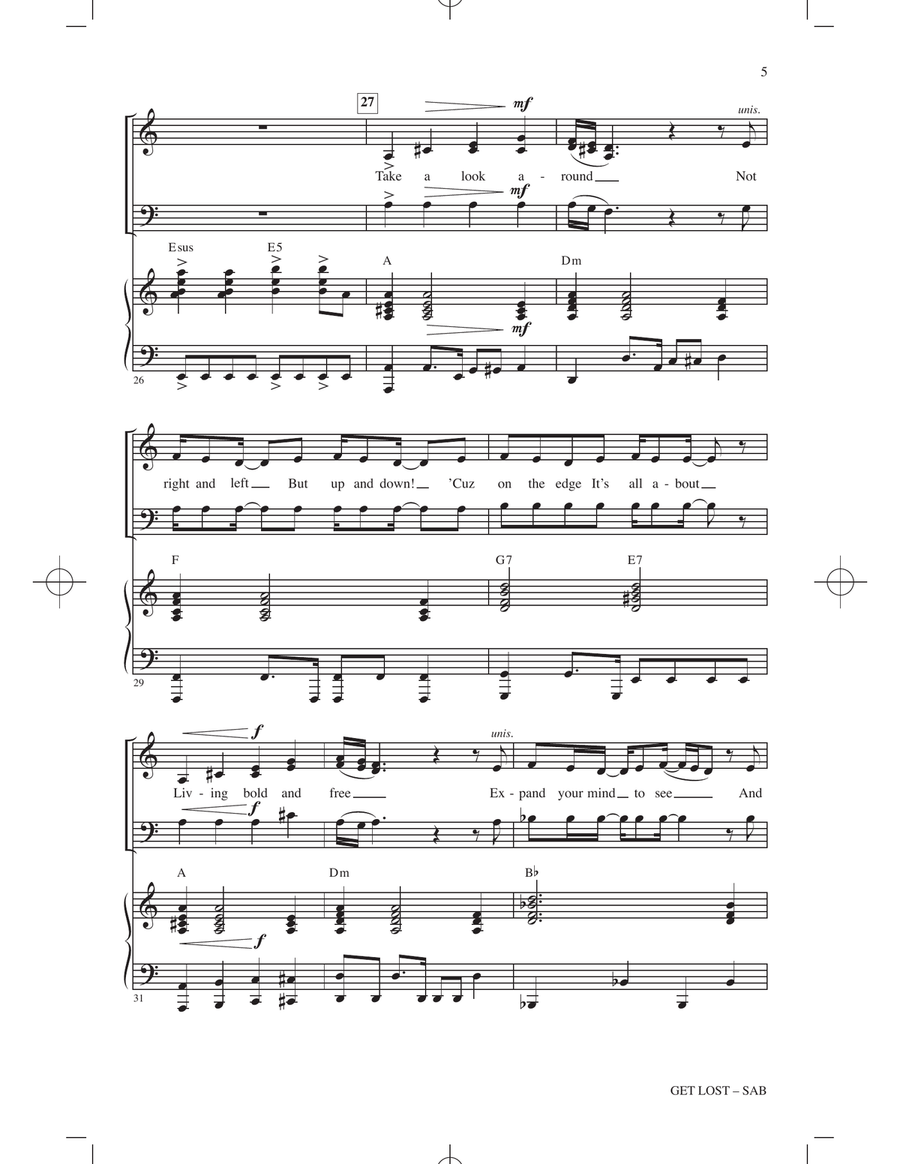 Get Lost (from Moana 2) (arr. Mark Brymer) 3-Part scores gallery preview page 4