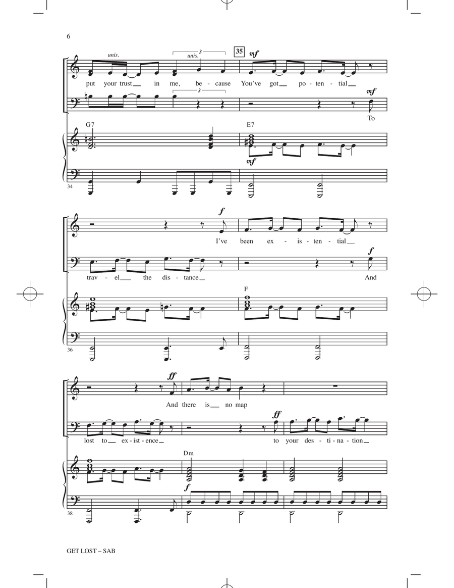 Get Lost (from Moana 2) (arr. Mark Brymer) 3-Part scores gallery preview page 5