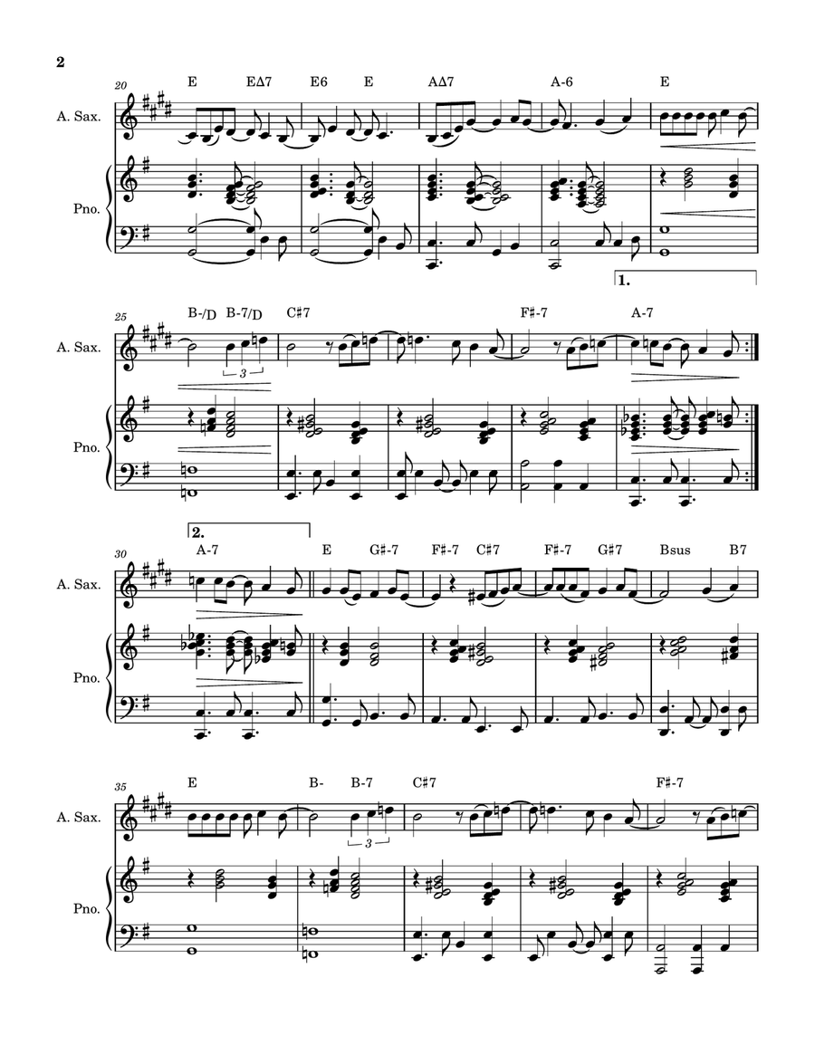 How Deep Is Your Love Alto Saxophone scores gallery preview page 2