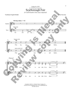 Scarborough Fair 4-Part scores gallery preview page 3