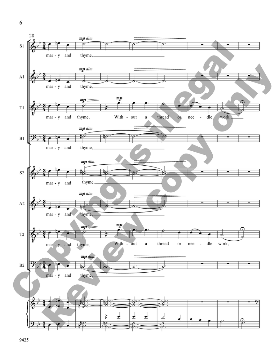 Scarborough Fair 4-Part - Sheet Music page 6