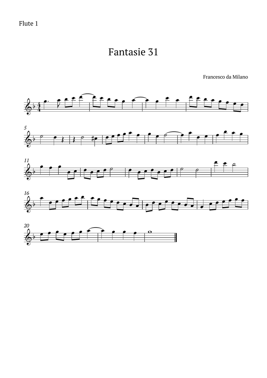 Fantasie 31 Flute Duet scores gallery preview page 2